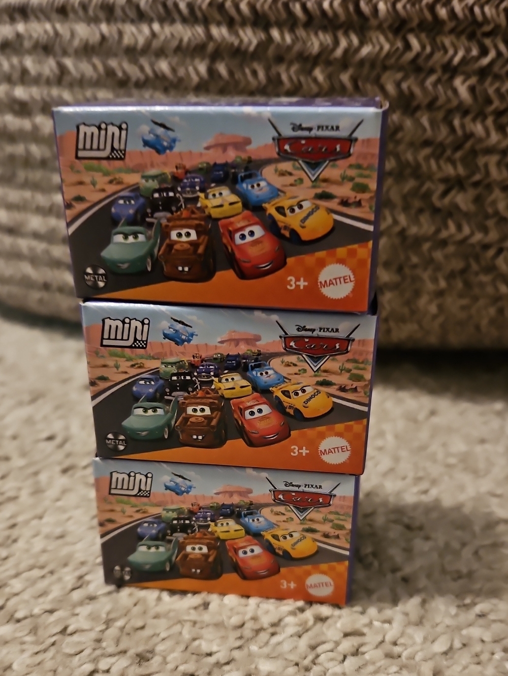 Disney Cars Mini Racers Race to Celebrate McQueen Mater DJ Lot of 3